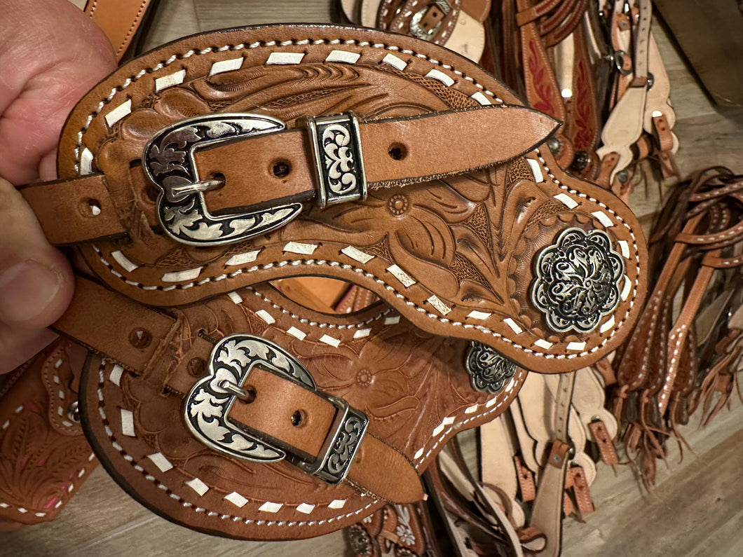 Buckstitch Concho Spur Straps